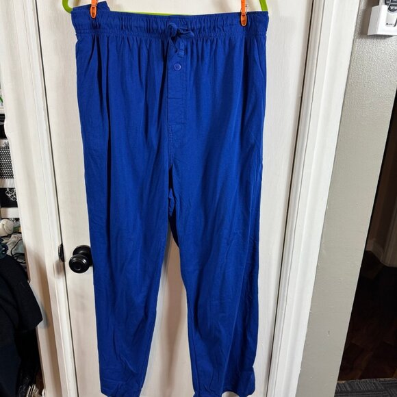 Fruit of the Loom Men’s Royal Blue Cotton Lounge Pants Size 3XL with Pocket - Picture 2 of 6